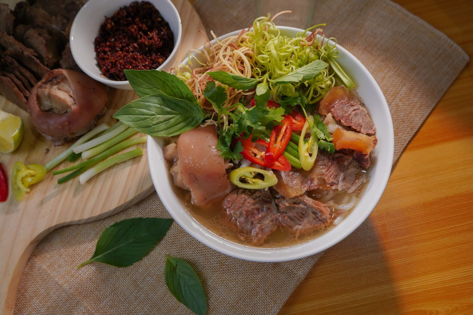 Bun Bo Hue (Spicy Vietnamese Beef Noodle Soup)